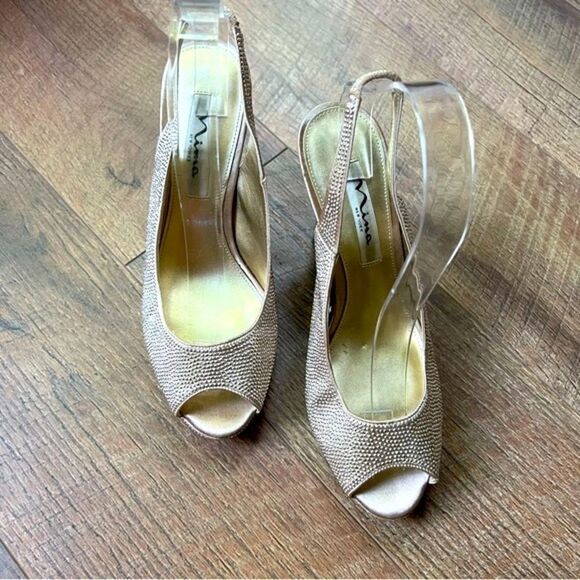 stilettos Nina New York High Heels //
Nina Gold Glitter Stilettos heels Sz 8.5 - Picture 5 of 16